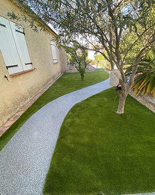 Granier Garden, pose de gazon synthétique à Marseille